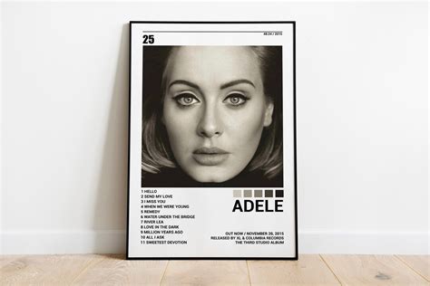 Adele Posters 25 Poster Adele 25 Album Cover Poster Etsy