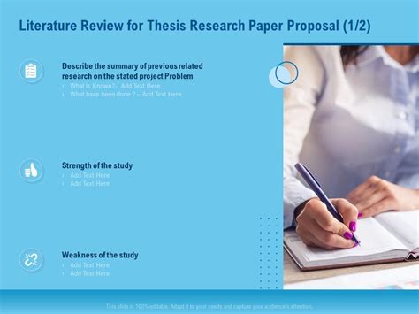 Literature Review For Thesis Research Paper Proposal Study Ppt Outline | Presentation Graphics ...