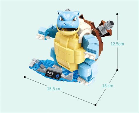 Blocos De Montar Blastoise Pok Mon Cubo Nerd O Universo Geek Em