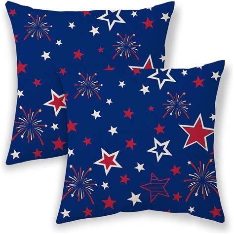 Amazon Th Of July Pillow Covers X Blue Memorial Day