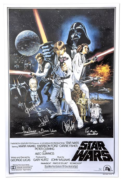 Item Detail Star Wars Cast Signed Movie Poster Signed By Mark