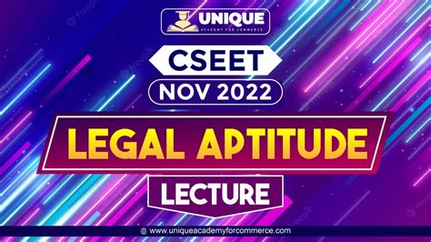 Cseet Legal Aptitude Nov Youtube