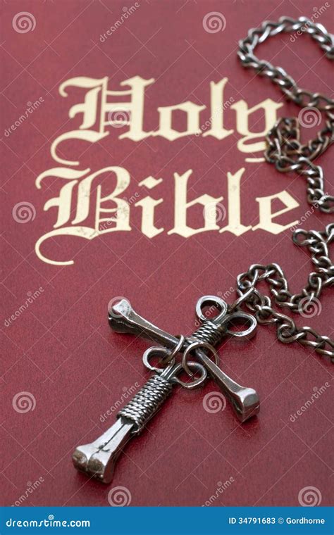 Nail Cross On Bible Stock Image Image Of Representation 34791683