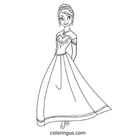 Anna Printable Coloring Page