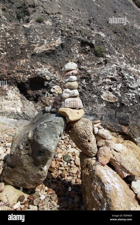 Balancing rock sculpture Stock Photo - Alamy