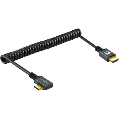 C Ble Mini Hdmi Vers Hdmi Spiral Coud Gauche C Ble Mini Hdmi Vers