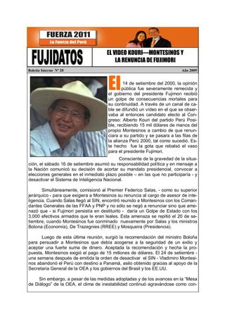 El Video Kouri Montesinos Y La Renuncia De Fujimori Pdf