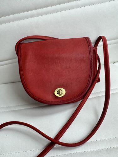 Vintage Red Leather Crossbody Gem