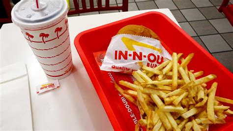 In N Out Cheeseburger And French Fries