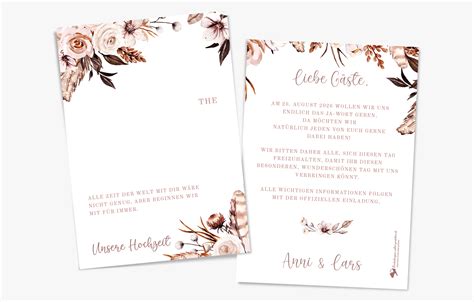 Boho Save The Date Karte Boho Liebe Boho Hochzeit