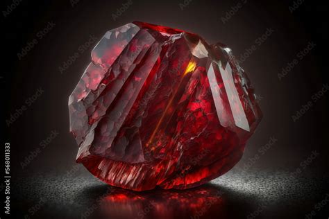 Red beryl close up shot, expensive gemstone, luxury. AI generated ...