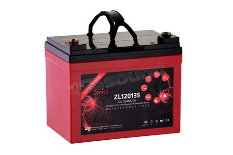 Zenith ZL120135 Batterie Deep Cycle 12v 35Ah Batterie Per Avviamento