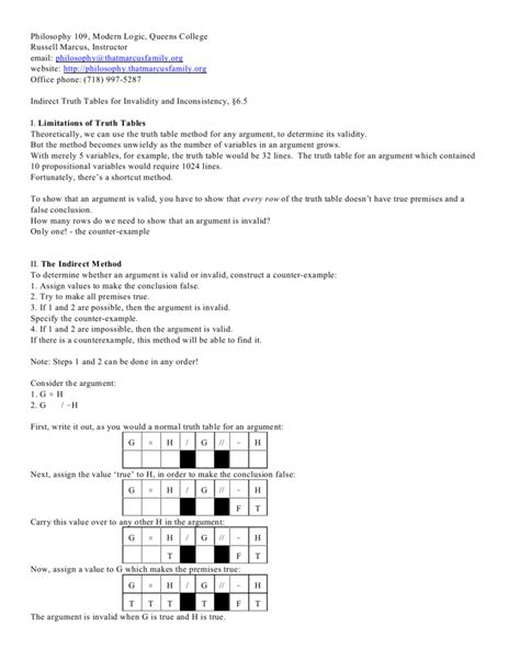 4 Variable Truth Table