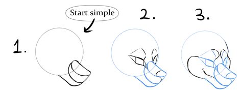 How To Draw A Furry Head Wolf