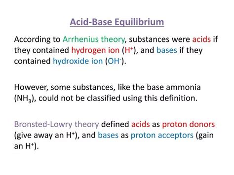 PPT - Acid-Base Equilibrium PowerPoint Presentation, free download - ID ...