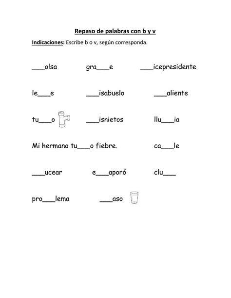 Uso De B Y V Exercise Live Worksheets