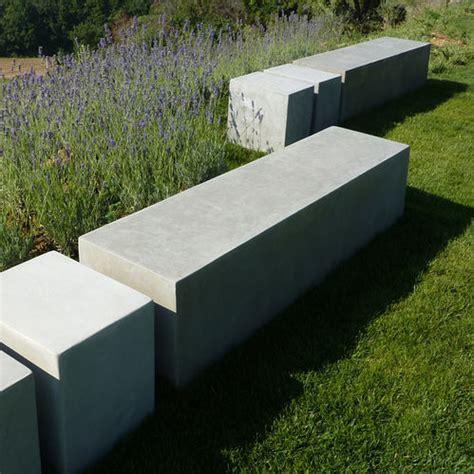 Contemporary Garden Bench BASIC 4 LOVECEMENT Fiber Cement Handmade