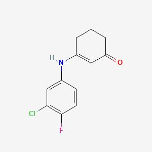 3 3 Chloro 4 Fluorophenyl Amino Cyclohex 2 En 1 One S3032557