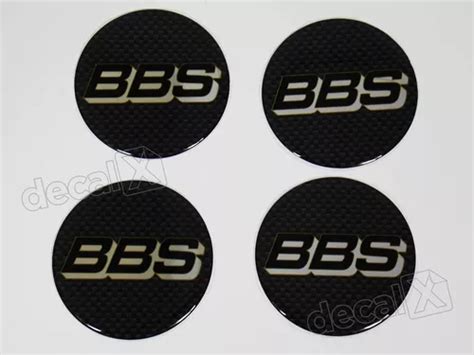 Emblema Adesivos Centro Roda Bbs 65mm Carbono Resinado 49 Fk