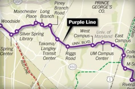 Purple Line Route Map