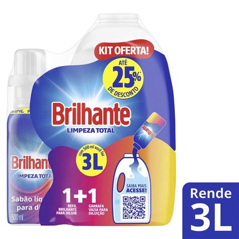 Kit Brilhante Garrafa para Diluição Lava Roupas para Diluir Limpeza