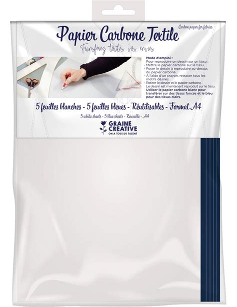 SACHET DE 10 PAPIER CARBONE A4 TEXTILE 5 BLANC 5 BLEU