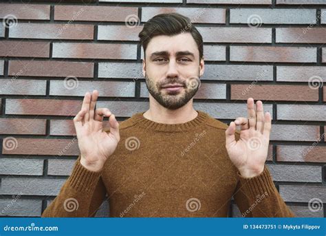 Closeup Surprised Man In Eyeglasses Looking At Camera And Open Mouth On