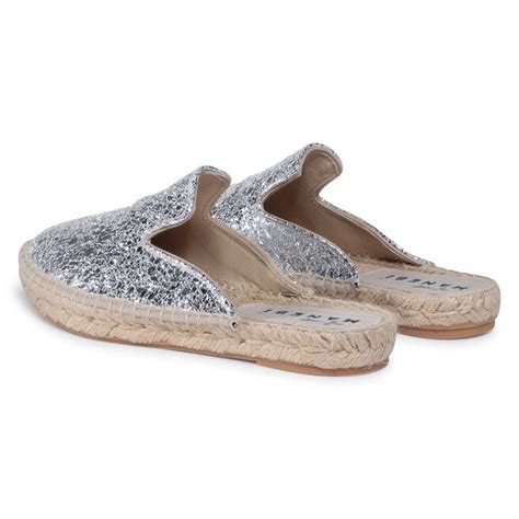 Espadryle Manebi Mules G 0 3 M0 Srebrny Pl