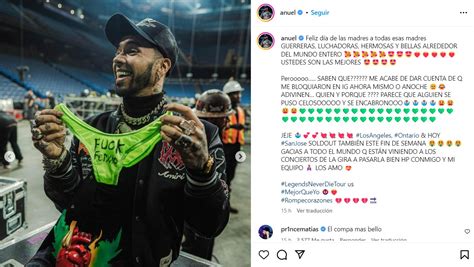 Obsesionado Anuel Aa Duerme Con Camiseta De Karol G Infobae