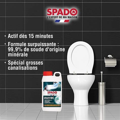 Stock Bureau SPADO Flacon 1 kg Déboucheur WC Microbilles