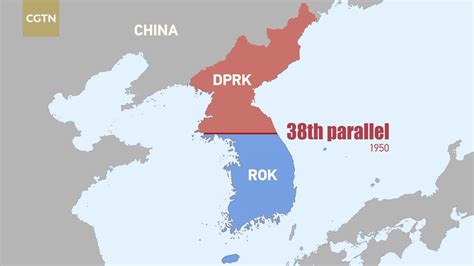 Korean War 38th Parallel Map