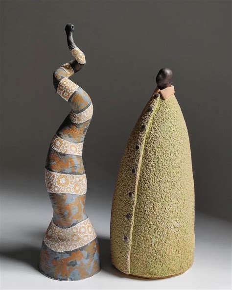 Attachment Abstract Figurative Ceramic Sculptures By Carlos Cabo