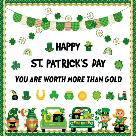 Amazon Pasimy 75 Pcs St Patrick S Day Bulletin Board Decoration