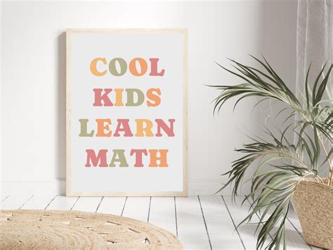 Math Classroom Wall Art Printable Mathematics Class Poster - Etsy