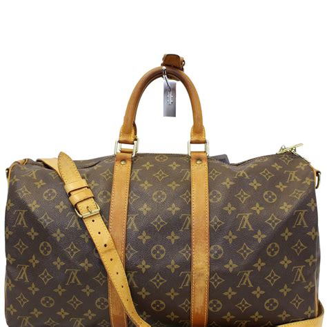 Louis Vuitton Keepall 45 Monogram Bandouliere Duffle Travel Bag