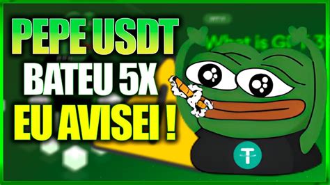 PEPE USDT Token Meme Reflexão em USDT Inspirado no Token Pepe