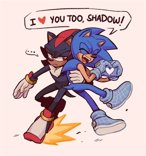 Sonic The Hedgehog And Shadow The Hedgehog Sonic And 1 More Drawn By