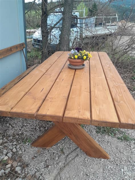 Viala Bois Mobilier De Jardin En Bois Tables Sans Bancs Table