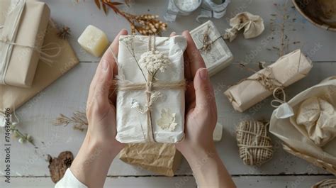 Eco Friendly Zero Waste Gift Wrapping Concept Showcasing