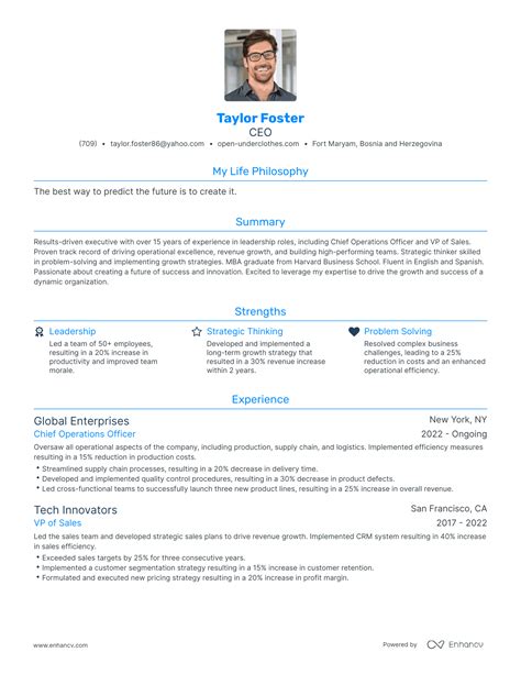 3 Successful Ceo Resume Examples And Writing Tips For 2024