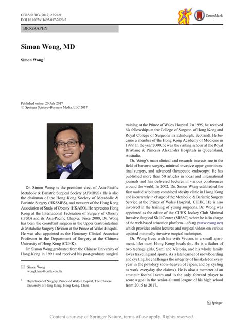 Simon Wong Md Request Pdf