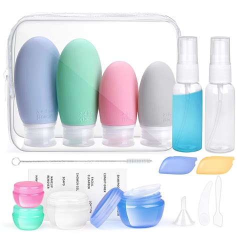 Opret 18 Stück Silikon Reiseflaschen Set 30 60 100ml Reiseflaschen Zum