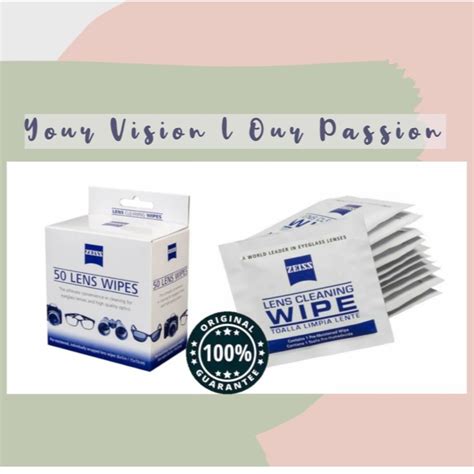 Zeiss Lens Wipe New Alcohol Formula 50 S Per Box Loose Piece Shopee