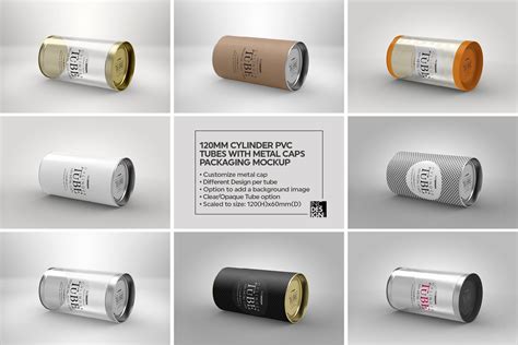 Mm Cylinder Tube Packaging Mockup Branding Design Bundles