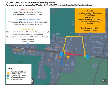 Road Closure North Kohala Kamehameha Day Celebration