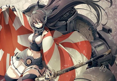 Anime colección Kantai Nagato KanColle Fondo de pantalla HD