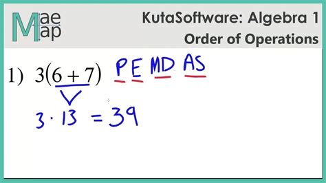 Kutasoftware Algebra 1 Order Of Operations Youtube