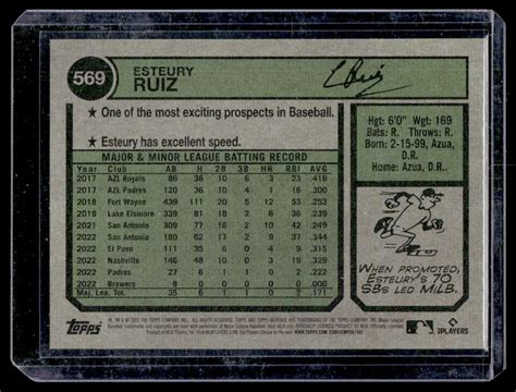 Topps Heritage Th Anniversary Buybacks Esteury Ruiz Oakland