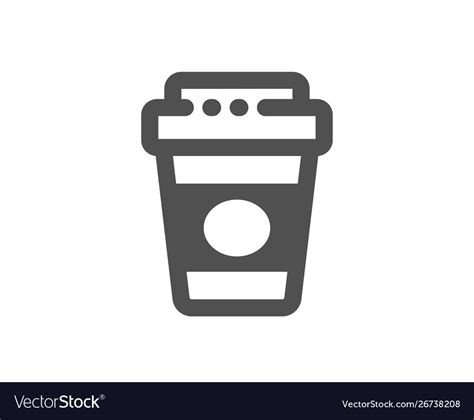 Takeaway Coffee Icon Hot Latte Cup Sign Tea Vector Image