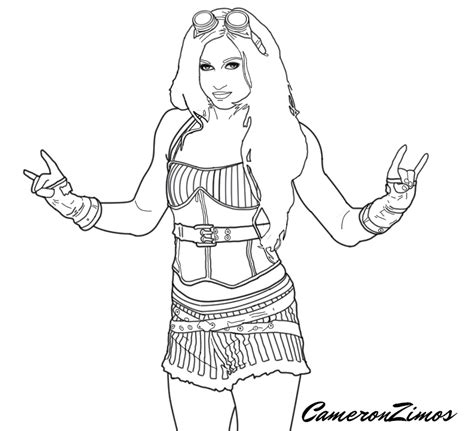 Paige Wwe Pages Coloring Pages